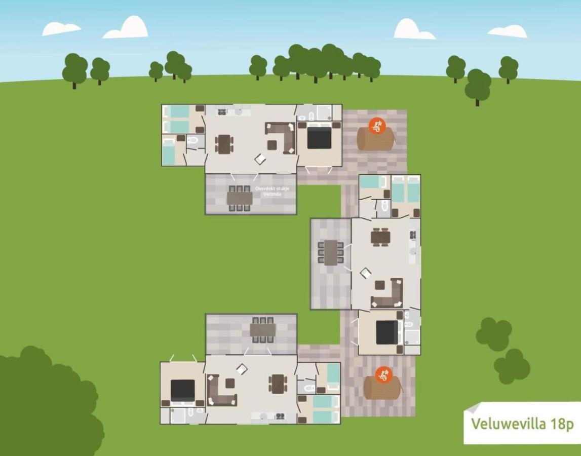 18 Persoons Veluwe Villa 부투이젠 외부 사진
